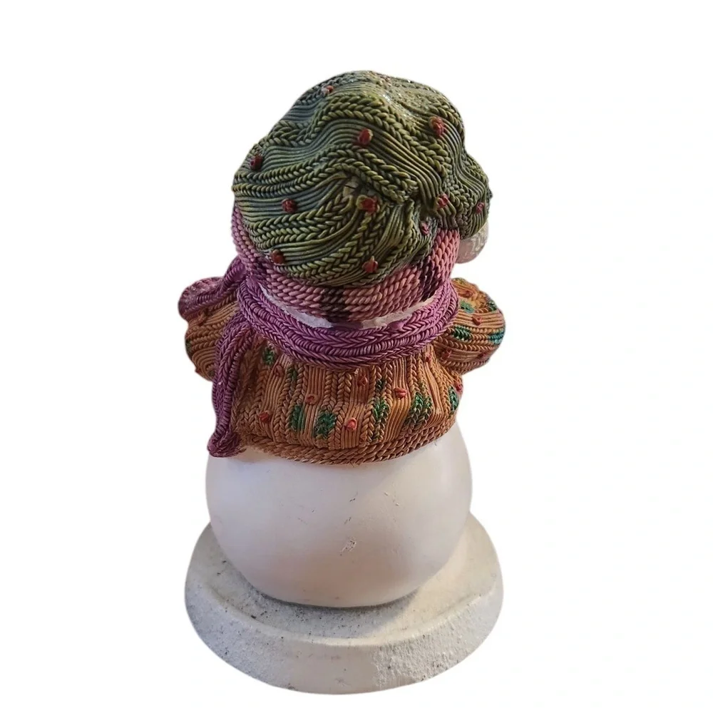 Vintage Snowman Holding a Bag of Gifts Stocking Holder